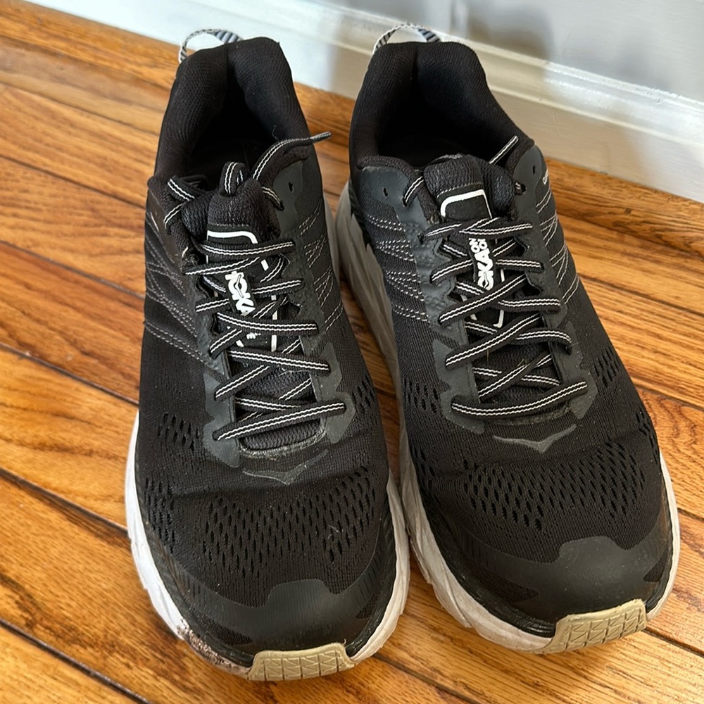 Clifton 6 mens black Hoka One One running shoes